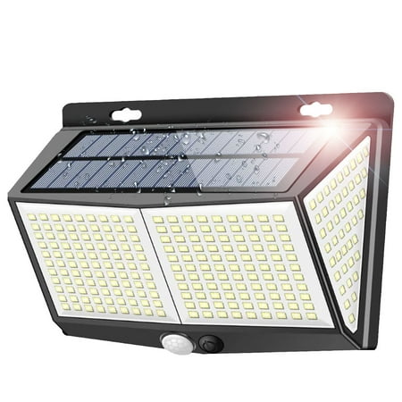 

Giugt Solar Lights 120 LEDs with 3 Working Modes Glow Light 270° Wide Angle IP65 Waterproof Easy-to-Install Security Lights for Front Door Yard Garage Deck (1 Pack)