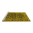thumbnail image 2 of Ahgly Company Machine Washable Indoor Round Persian Yellow Traditional Area Rugs, 5' Round, 2 of 4