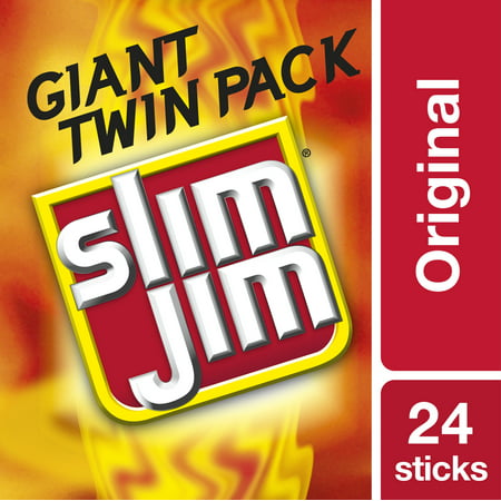 Slim Jim Twin Pack Snack-Sized Smoked Meat Stick, Original Flavor, 1.94 Oz.