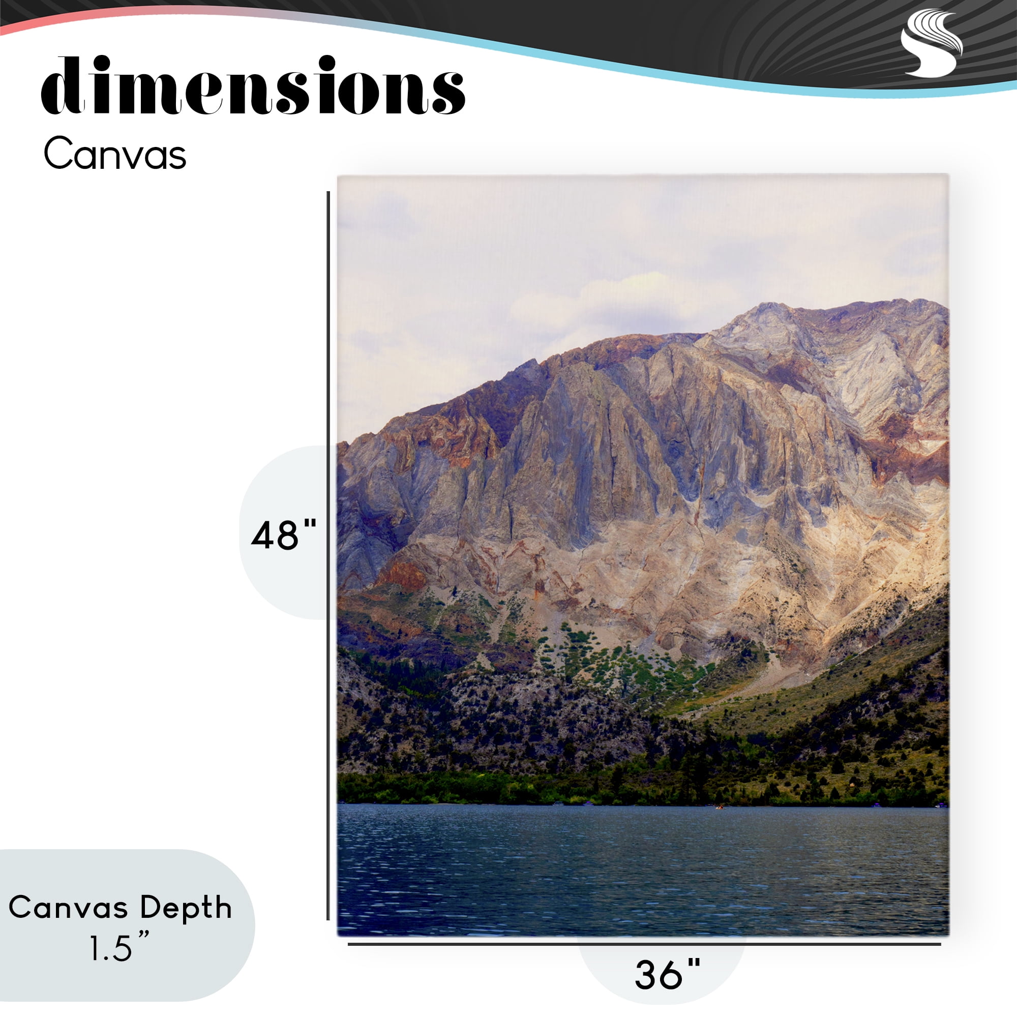 Stupell Industries Serene Lake Beneath Mountains Canvas Wall Art, design by Gemma Bardot