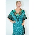 thumbnail image 4 of Miss Lavish London Women’s Long Kaftan Dress – Plus Size Maxi Caftan, Full-Length Beach Cover Up, Boho Resort Wear, Modest Summer Dress for Vacation & Lounge-Teal,M, 4 of 6