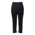 thumbnail image 6 of Womens Capri Pants Stretchy Slim Fit Solid Cropped Trousers Button Detail Ankle Yoga Leggings Summer Pants M, 6 of 8
