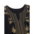 thumbnail image 6 of Beach Kaftan Dresses for Women Plus Size Caftan Loungewear Mexican Embroidered Dress Long Beach Tunic Summer Elegant Vacation Outfit Long Sleeve Robe, 6 of 10