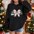 thumbnail image 2 of Lorytime Hoodies for Girls with Bows Boys Christmas Sweatshirt Long Sleeve Tops Drop Shoulder Cute Pullover Black 11 Years, 2 of 4