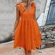 thumbnail image 1 of WILLBEST Vestidos Casuales para Mujer con Curvas, Nuevo Vestido de Mujer de Longitud Media con Encaje Jacquard, Ahuecado, Ajustado, Cuello En V, Vestido Grande para Mujer Mediana​​, 1 of 3