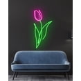 thumbnail image 2 of Handmadetneonsign Tulip Neon Sign, Custom Home Bar Salon Kid's Bedroom Wall Decor, LED Light Sign, 2 of 5