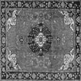 thumbnail image 1 of Ahgly Company Indoor Square Medallion Gray Traditional Area Rugs, 6' Square, 1 of 1