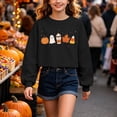 thumbnail image 2 of Yuncity Kids Halloween Sweatshirt Boys Girls Halloween Graphic Long Sleeve Tees Fall Casual Outdoor Activities Tops Size 4-5 Years, 2 of 4