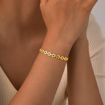 Special Elagant Link Bracelet, 18k Gold Plated Trendy Bracelets, Stainless Steel Watch Bracelets Jewelry Gifts for Her