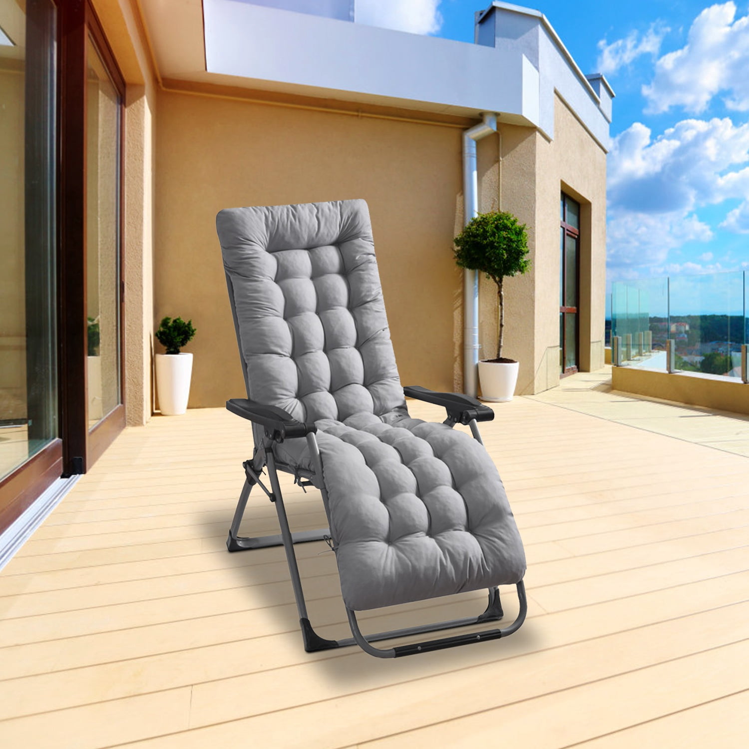 Chaise Lounge Cushion, 67in Rocking Chair Mat, Indoor Outdoor Chaise Lounge Cushion for Yard Patio