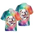 thumbnail image 3 of Funny Watercolor Adorable Bulldog Peeking Through Torn Paper Effect Hawaiian Shirt Breathable Summer Unisex Merch Dog Lover Gifts Idea - 00026, 3 of 6
