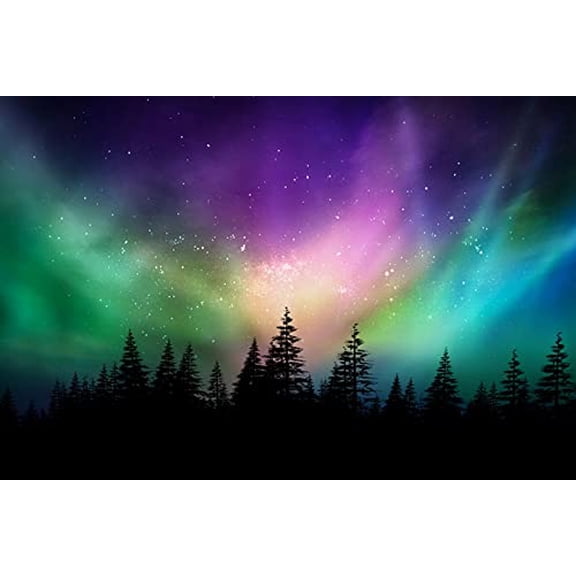 wooden puzzle Northern Lights over a Forested Area Intelligent Game Fit togather a magic Art for home Decoration or Prensent 300 pieces
