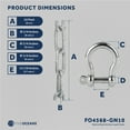thumbnail image 7 of Five Oceans 1/4-Inch x 10-Foot Boat Anchor Lead Chain with Stainless Steel Shackles, Galvanized Steel Chain- FO4568-GN10, 7 of 7
