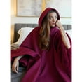 thumbnail image 4 of Oversized Weighted Blanket Cloak Hoodie for Adults, Unisex Loose Fit Wearable Blanket Poncho, Cozy Hooded Cloak for Men and Women, 4 of 5
