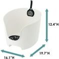 thumbnail image 3 of Richell 60021 PAW TRAX High Wall Cat Litter Box - White/Black, 3 of 4