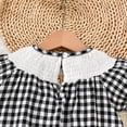 thumbnail image 6 of Zehjuhan Thanksgiving Kids Girl Dress Turkey Print Casual Short Sleeves Plaid Princess Party Dress for Toddler Baby Black，3-6M, 6 of 8