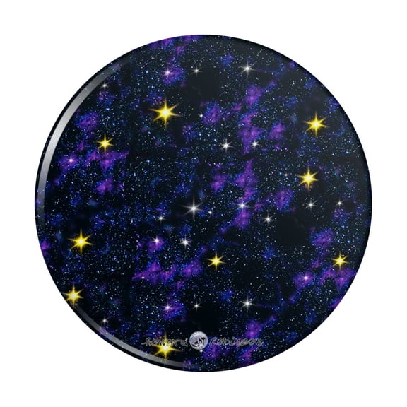 Stars Shine Space Galaxies Pattern Pinback Button Pin
