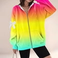 thumbnail image 2 of Dealovy Womens Zip up Hoodies Plus Size Long Sleeve Bows Oversized Sweatshirts with Pockets Fall Fashion Clothes, 2 of 4