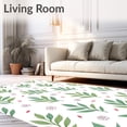thumbnail image 2 of ODIKA 5'x7' Machine Washable Non-Slip Area Rug, Meadow Wildflower Medley Featuring Twisting Leaves and Layered Petals High Traffic Rug, Green, 650002, 2 of 7