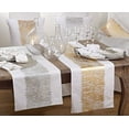 thumbnail image 5 of Saro Lifestyle Metallic Banded Design Table Runner, 5 of 5