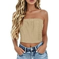 thumbnail image 6 of Weikingp Off The Shoulder Tops For Women Plus Size Tube Tops For Women Flowy Tube Tops For Women Strapless Tops For Women Summer Tops For Women Brown S, 6 of 7