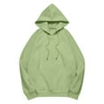 thumbnail image 6 of MIASHUI Women's Raglan Sleeve Pullover Hoodie, Spring Fall Long Sleeve Casual Sweatshirt, Loose Fit Solid Color Hooded Top Light Green,S, 6 of 7