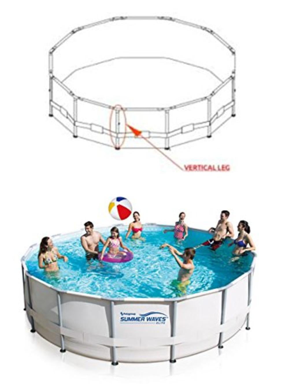 Intex Swimming Pool Vertical Leg Replacement Part Metal Ultra Frame 14' x 42" 