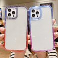 thumbnail image 3 of Fahion Gradiente 3 En 1 Funda De Teléfono Transparente Para iPhone 11 12 13 Pro Max XS XR 6 7 8 Plus TPU Suave A Prueba De Golpes Cubierta Trasera, 3 of 4