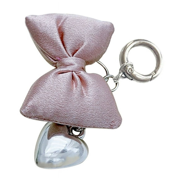 Pink Bowknot Pendant Keychain Stylish Phone Anti-lost Lanyard Personalized Keyring Decoration for Women's Bag Backpack