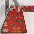 thumbnail image 2 of Kitchen Rugs Sets Of 2,Red Christmas Gingerbread Man Pattern Anti Fatigue Kitchen Mat Rugs Non Slip Washable,Decorative Kitchen Floor Mats for Kitchen,Sink,Laundry,17"x47"+17"x47", 2 of 5
