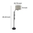 thumbnail image 5 of Contemporary Drum Shade Metal Frame Floor Lamp Black and Light Gray - Saltoro Sherpi, 5 of 5