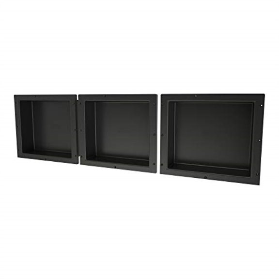 Tile Redi USA RNTH1614S-14-14 Niche Triple Shower Shelf 48 W x 14 H Black
