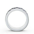 thumbnail image 3 of 1.20 Ct Stunning Round Cut Natural Blue Sapphire Diamond Eternity Band for Women 14K White Gold Size 8, 3 of 7
