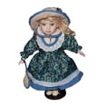 thumbnail image 4 of Muñeca de cerámica de 30 cm, modelo de persona, elegante muñeca de niña de pie, miniatura de porcelana azul, 4 of 9