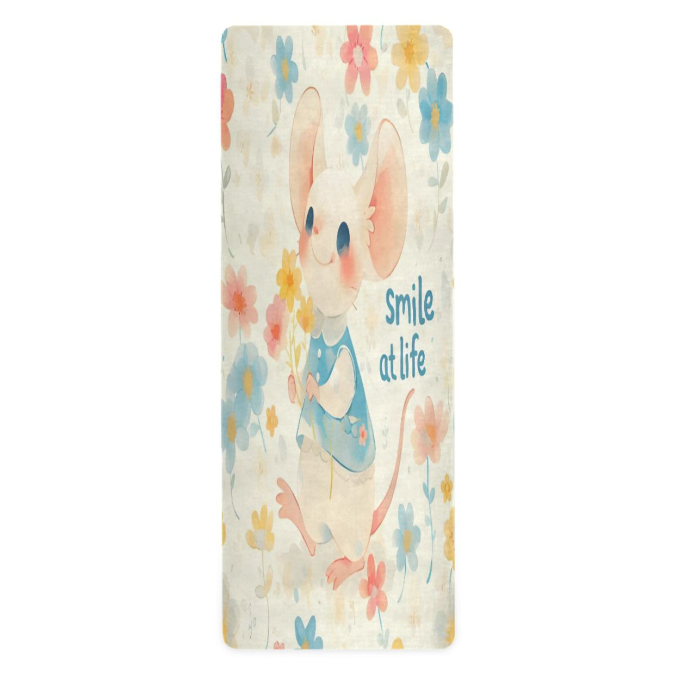 BZSMCE Yoga Mat Women Fitness Mat Imgi_62_ffyy4_cute_little_watercolor_mouse_in_pastel_blue_and_pink__hol_f9deeaf3-99e0-4af8-b3ae-7a86 Pattern