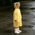 thumbnail image 4 of JOANKDMI Toddler Girls Long Raincoat Kids Waterproof Lightweight EVA Rain Jacket with Clear Brim Hood Snap Button Closure for School Hiking Travel Outdoor Active Wear, 4 of 5