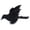E, variant on BNNG Halloween Black Feathered Crows, Realistic Feathered Black Birds Raven, Halloween Decoration for Indoor Outdoor Home Yard Garden Party Decor