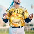 thumbnail image 6 of Balery Honey Bee Baseball Jersey for Men Casual Button Down Shirts Short Sleeve Active Team Sports Uniform-Small, 6 of 9