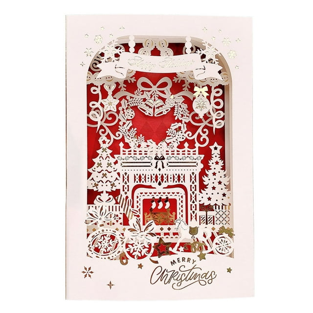 Carte de Vœux Design Unique pour Fête Idéal pour Affichage sur Bureau