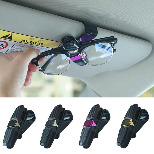 Estuche para gafas de coche, parasol para coche, soporte para gafas, clip para gafas de sol, tarjetero, accesorios para gafas, accesorios para coche, interior