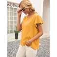 thumbnail image 3 of Fashion Soft Breathable Back Bow Summer Blouse, 3 of 5