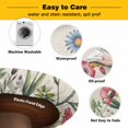 thumbnail image 3 of Elastic Fitted Round Tablecloth, Spring Floral Waterproof Stretch Table Cover for 45"-54" Tables, Pink Blue Flowers Butterfly Rustic Washable Outdoor Tablecloths for Patio, Picnic, Camping, 3 of 9