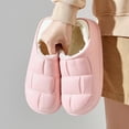 thumbnail image 2 of Waterproof Cotton Slippers for Women Men Winter Outdoor Indoor Home Plush Warm Thick Sole Anti slip Cotton Shoes for Couple, 2 of 5