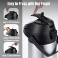 thumbnail image 6 of Airpot Coffee Carafe with Pump/Lever Action, 64oz/1.9L Hot Water Carafe, Insulated Stainless Steel Airpots, Thermal Carafe Beverage Dispenser, Tea Flask, Cocoa Dispenser for Parties, Camping, 6 of 9