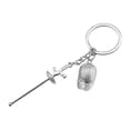 thumbnail image 4 of Llavero de esgrima, colgante, regalo de recuerdo para bolso, fanáticos del deporte, llaves, Año Nuevo, adultos. con papel de aluminio, 4 of 9