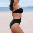 thumbnail image 5 of Itsame Beach Women's Swimsuits Sets, Solid Color 1 Piece Swimsuits Black, 5 of 5