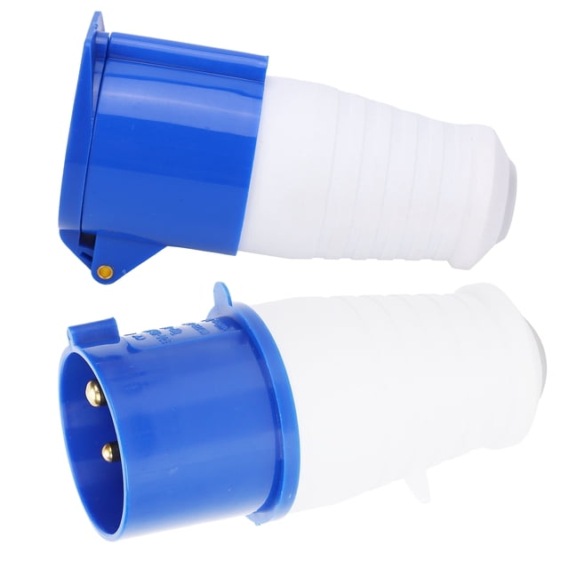 Juego de conectores de enchufe industrial, 2 piezas Conector de enchufe industrial Juego de enchufes de alimentación monofásicos Juego de enchufes de alimentación industriales Construido para durar