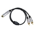 thumbnail image 4 of Audio Speaker Y adaptador Cable de divisor, Jack de audio a RCA Splitter Compact Versátil Reemplazar 6.35 mm Capilla de metal de enchufe hembra Mujer a hombre, 4 of 8
