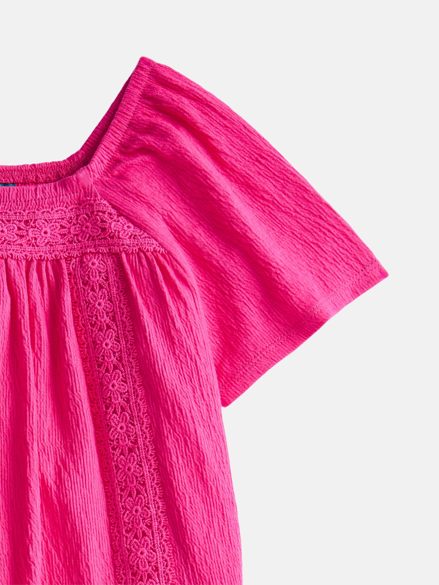 Wonder Nation Girls Crinkle Knit Top, Sizes 4-18 & Plus