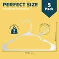 thumbnail image 2 of Plastic Clothes Hanger Set - 5 Pieces Versatile, Lightweight, Space-Saving, Non-Slip, Slim Designed, Dry and Wet Clothes Hanger Set - White, 2 of 7